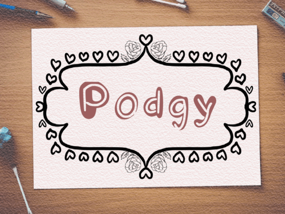 Podgy Skript-Schriftarten Schriftart Von Pukka De