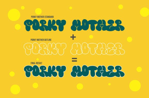 Porky Mother Font PNG with transparent background - Preview 2