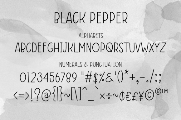 Black Pepper Font - Preview 1