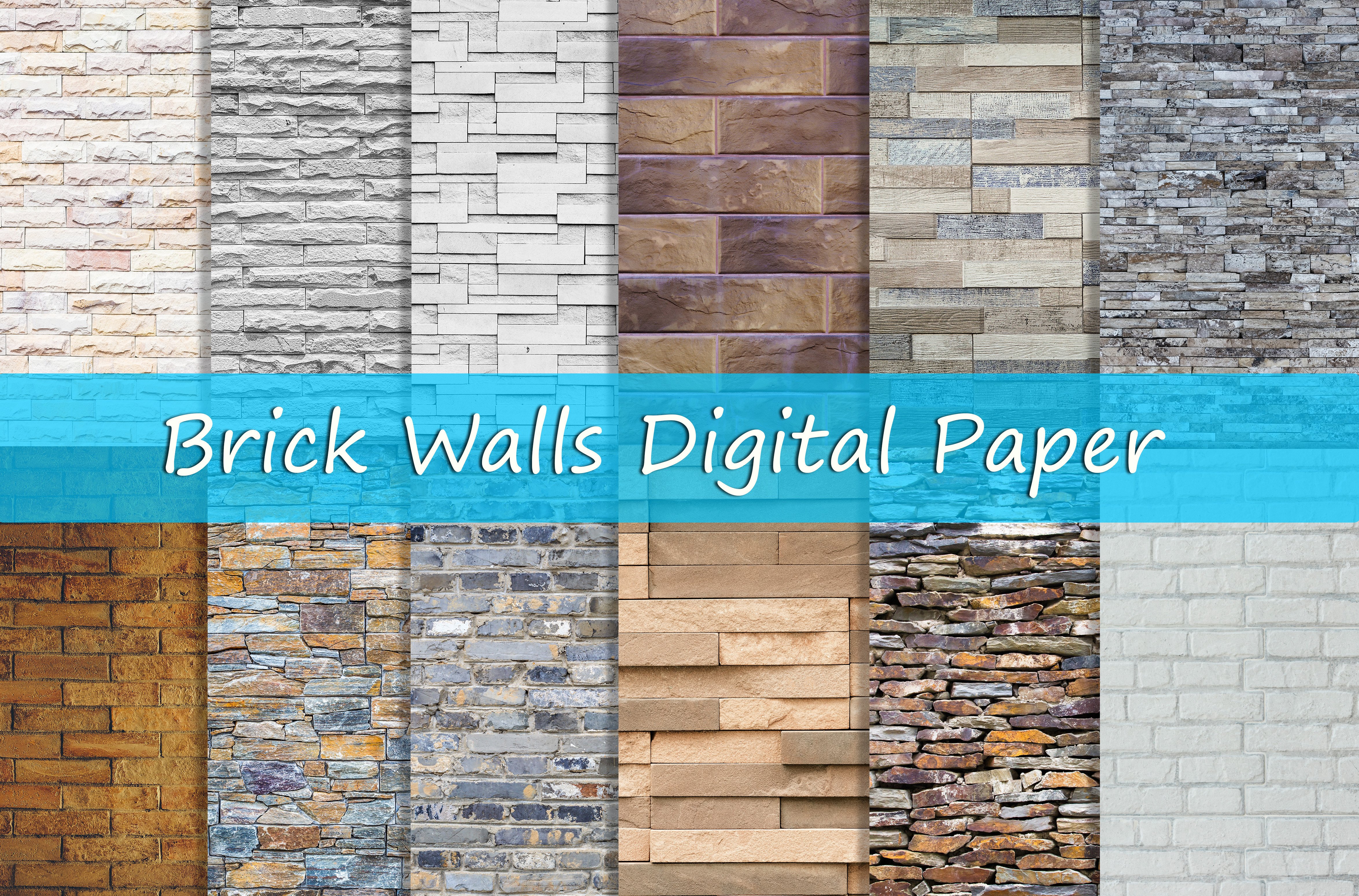 Brick Wall Digital Paper Textures Graphic by Obidullah · Creative Fabrica