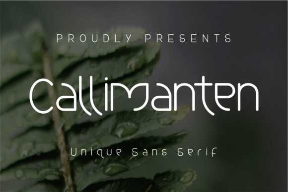 Callimanten Sans Serif Font By Monoletter
