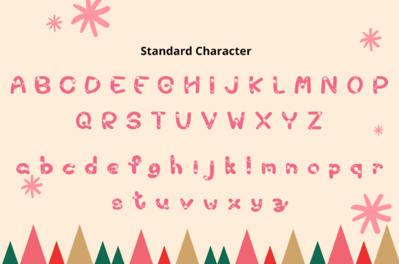 Flower Star Font PNG with transparent background - Preview 1