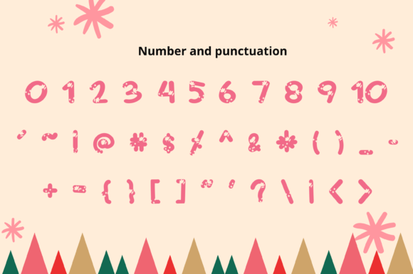 Flower Star Font PNG with transparent background - Preview 2
