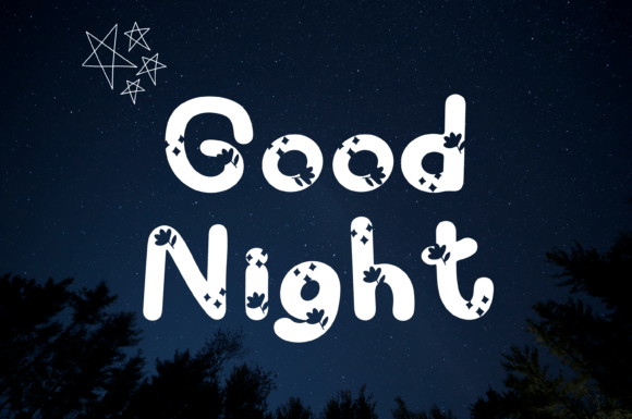 Flower Star Font PNG with transparent background - Preview 3