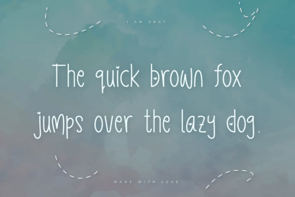 I Am Okay Font PNG with transparent background - Preview 4