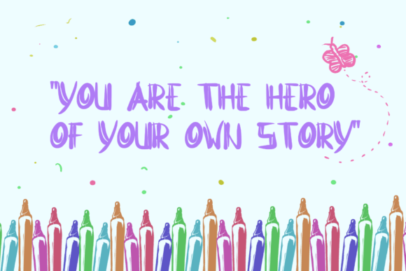 Kids Gen Marker Font PNG with transparent background - Preview 1