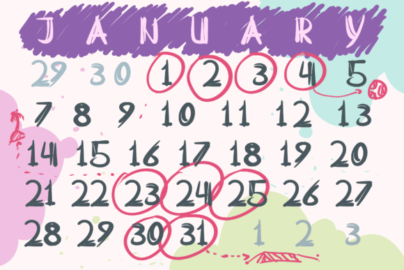 Kids Gen Marker Font PNG with transparent background - Preview 6