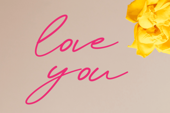 Love One Font PNG with transparent background - Preview 4