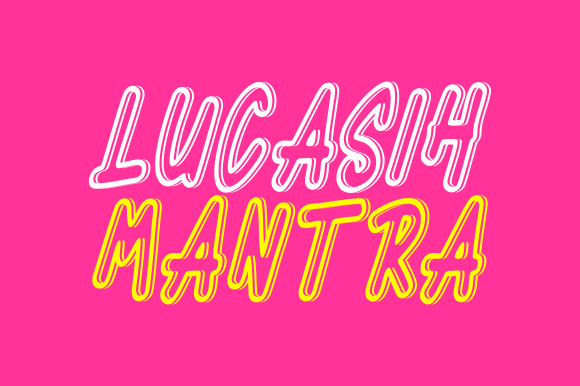 Lucasih Font PNG with transparent background - Preview 1