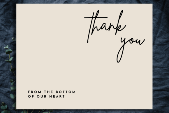 Minimalist Canva Thank You Card Template