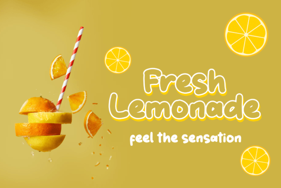 Salted Lemons Font PNG with transparent background - Preview 1