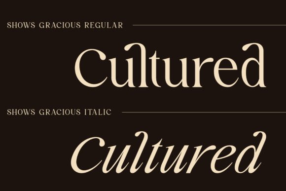 Shows Gracious Font PNG with transparent background - Preview 6