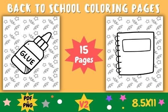 Back to School Coloring Pages for Kids Graphic Coloring Pages & Books By The students Palace