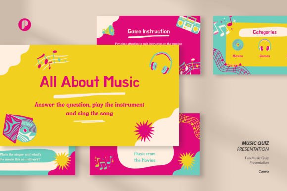 Colorful Fun Music Quiz Presentation