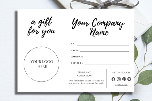 Editable Canva Gift Card for Customers