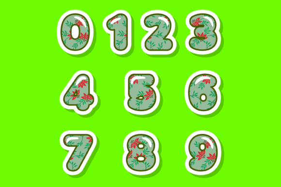 Floral Vines Font PNG with transparent background - Preview 2