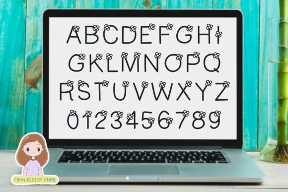 Flower Font - Preview 1