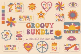 Groovy Bundle Stickers Graphic by Designs by MaMboh · Creative Fabrica