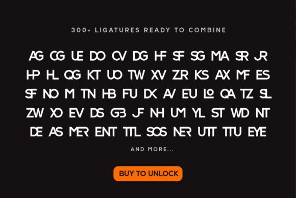 Hundred Ligatture Font PNG with transparent background - Preview 5
