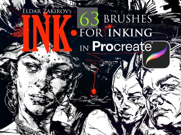 INK. for Procreate Gráfico Pincéis Por Ldarro
