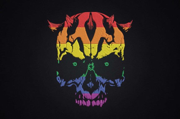 LGBT Rainbow Skull Support Gay Lesbian