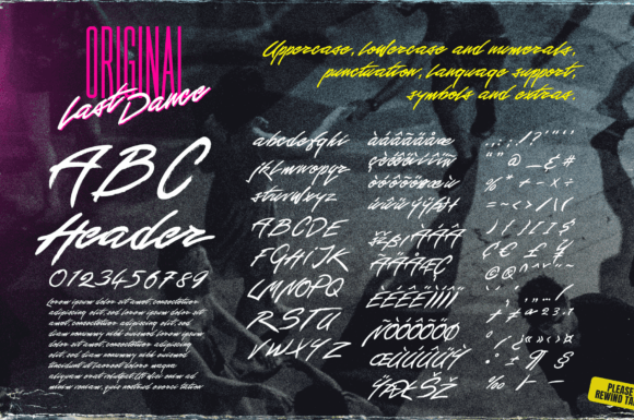 Last Dance Redux Font PNG with transparent background - Preview 3