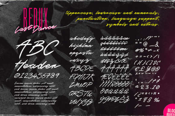 Last Dance Redux Font PNG with transparent background - Preview 2