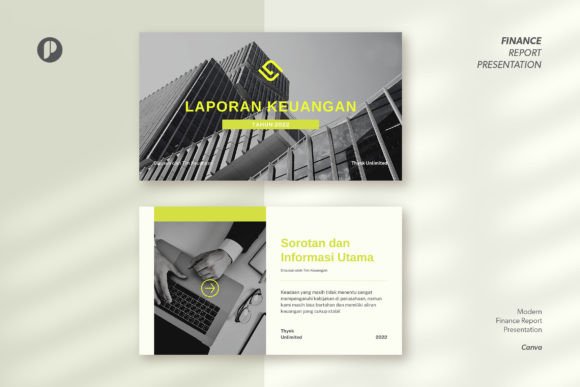Preview of Modern Financial Report Presentation business report presentation template