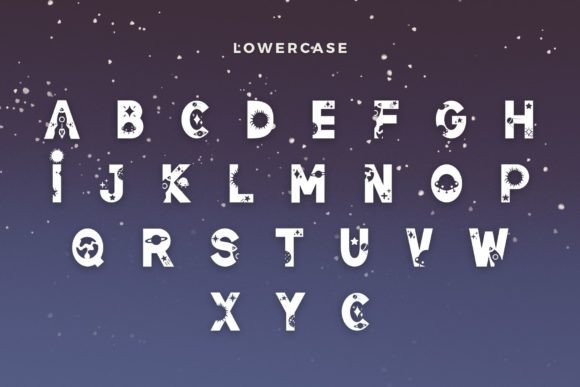 Planet Space Font PNG with transparent background - Preview 2