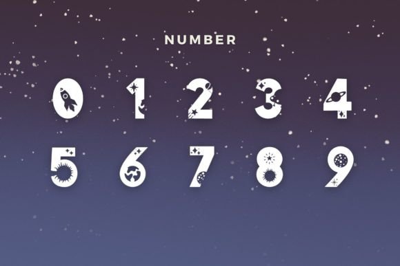Planet Space Font PNG with transparent background - Preview 3