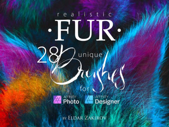 Realistic FUR Brushes for Affinity Photo Illustration Pinceaux Par Ldarro