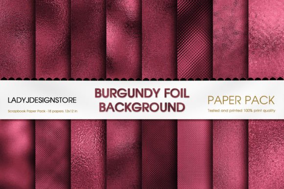 Burgundy Foil Digital Paper