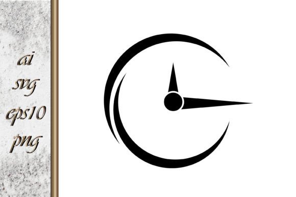 Clock Icon Hour Sign Time Symbol Arrow Afbeelding Afdrukbare Illustraties Door IrynaShancheva