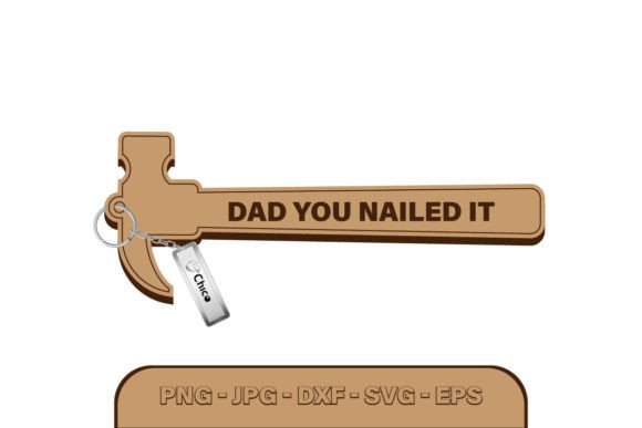 Father Day Laser Cut Keyrings - Keychain Découpe au Laser Par Chico