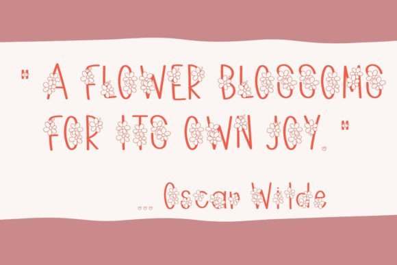 Flower Blooming Font - Preview 1