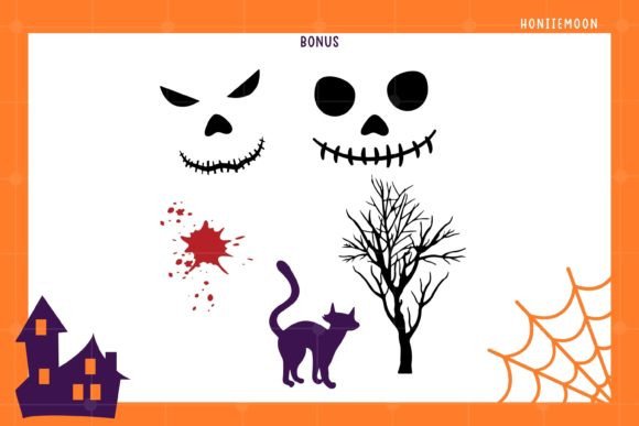 Halloween Face Font PNG with transparent background - Preview 5