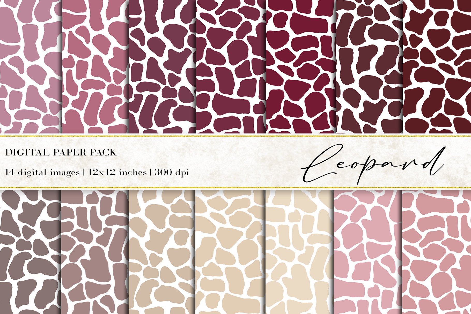 Leopard Digital Papers Graphic by BonaDesigns · Creative Fabrica
