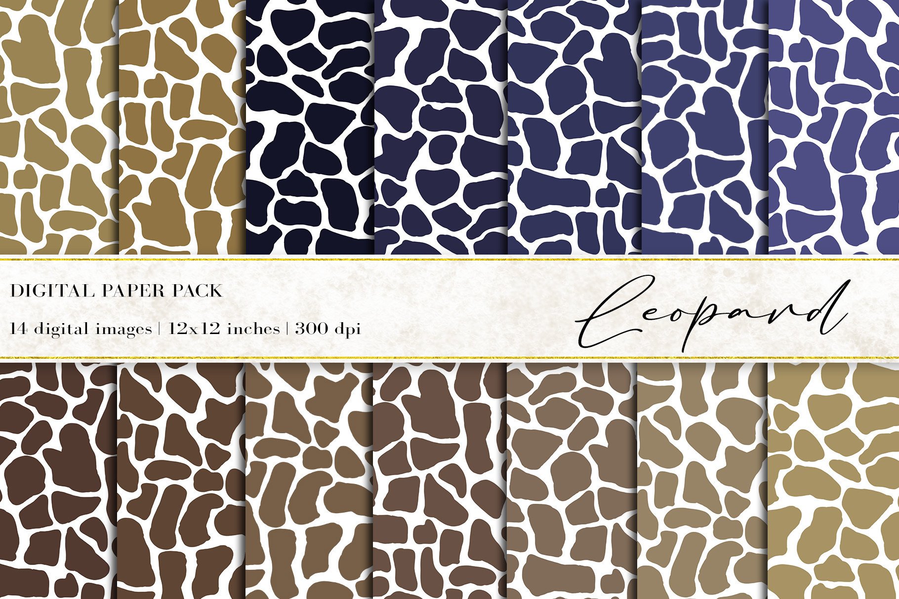 Leopard Digital Papers Graphic by BonaDesigns · Creative Fabrica