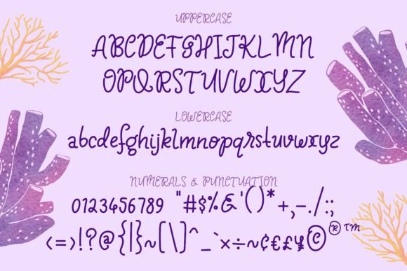 Mermaid Queen Font PNG with transparent background - Preview 1