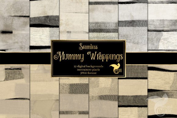 Mummy Wrapping Digital Paper