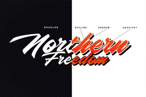 Northern Freedom Font PNG with transparent background - Preview 3