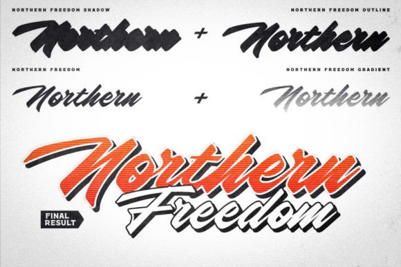 Northern Freedom Font PNG with transparent background - Preview 4