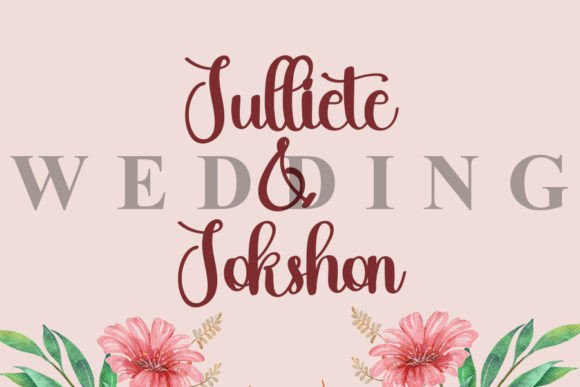 Our Wedding Font PNG with transparent background - Preview 2
