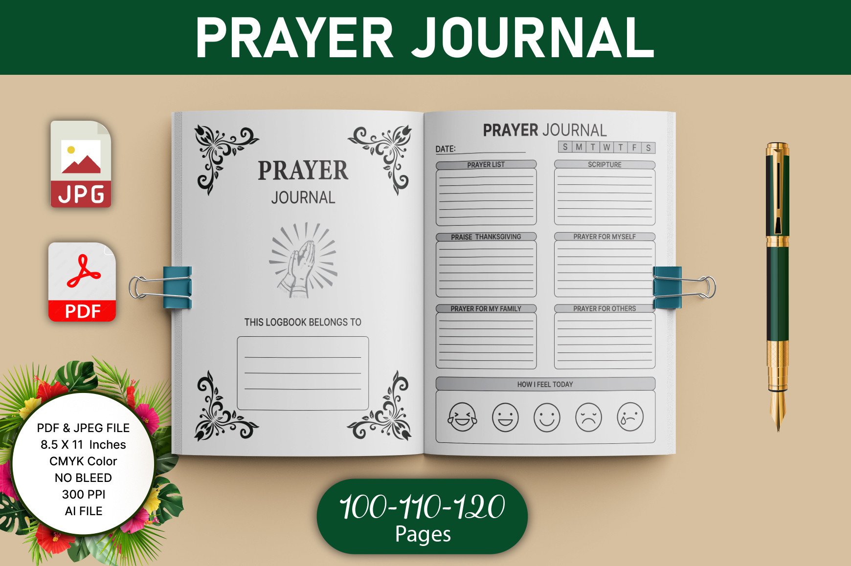 Prayer Journal for KDP Interior Graphic by mrdesigner · Creative Fabrica