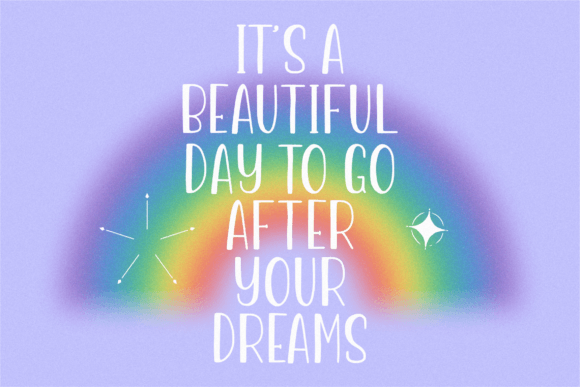Rainbow Sunshine Font PNG with transparent background - Preview 5