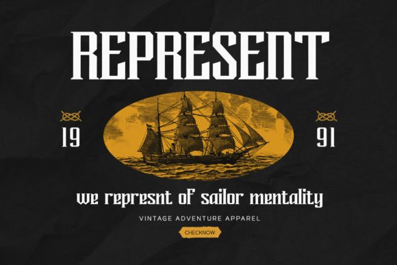 Resenger Font PNG with transparent background - Preview 3