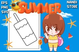 Summer Coloring Pages Vol-5 Graphic by Nandi Store · Creative Fabrica