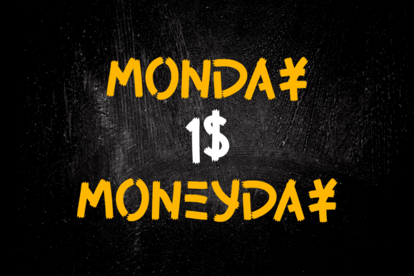 Every Monday Font PNG with transparent background - Preview 3
