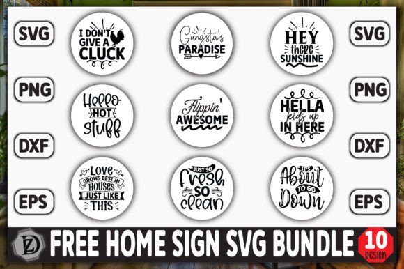 Free Home Sign Svg Bundle Graphics