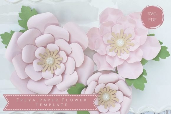 Freya Paper Flower - Party Decor Paper flowers 3D SVG Craft By More Paper Than Shoes